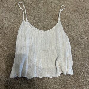 White Knit Women's Top